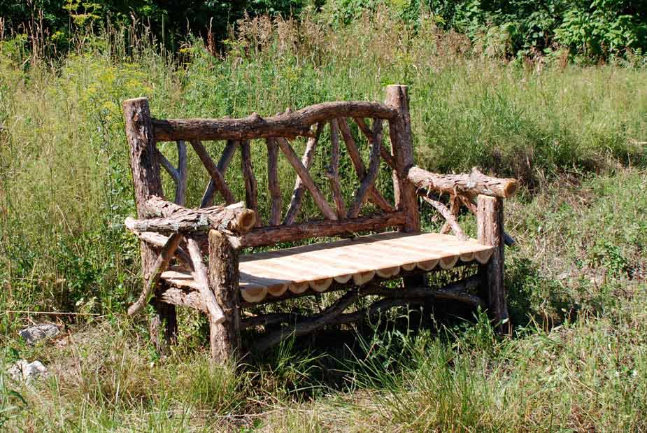 Outdoor Rustic Benches | Park Benches | Patio Furniture | Tree Benches ...